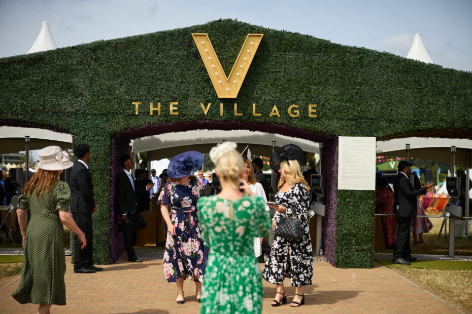 The entrance to the Village Enclosure at Royal Ascot 2023
