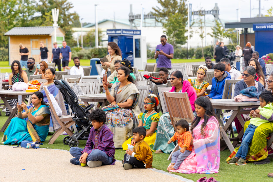 A group of people at Newbury Racecourse